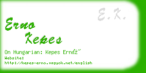 erno kepes business card